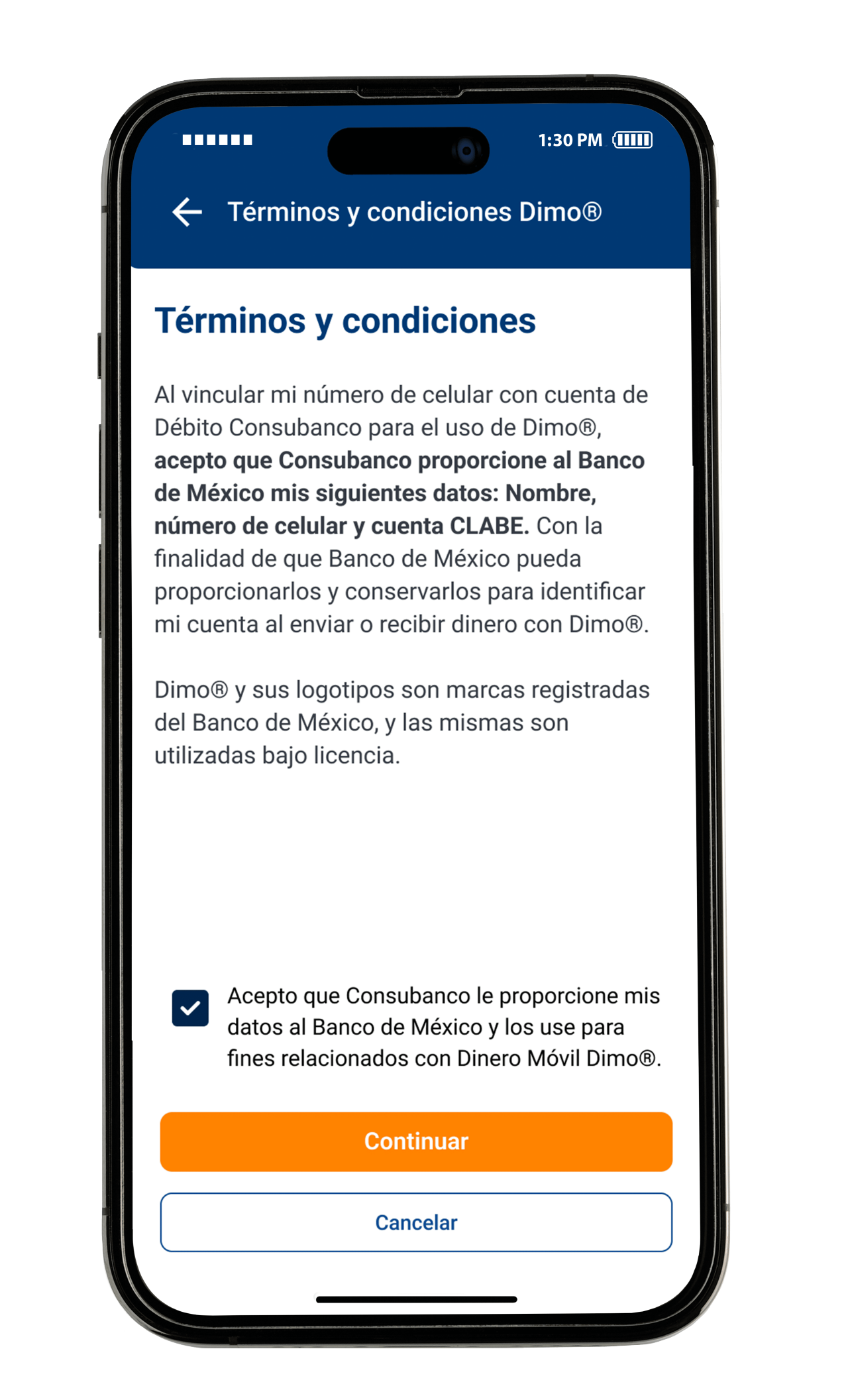 Consubanco | Dimo | Paso 2